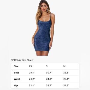 Women's Glitter Bodycon Minidress | Navy Blue | Size Small | EUC